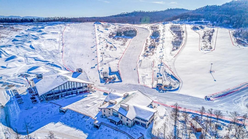 长白山万达滑雪场雪道图片